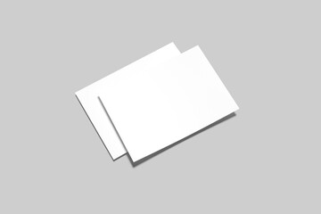 A5 Landscape Flyer Blank Mockup