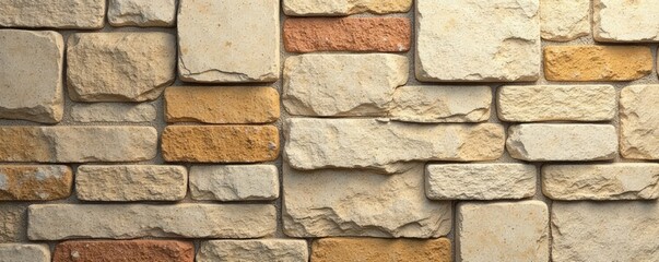 Fototapeta premium Stone marble wall with natural stone aggregate and earthy tones, marble, rustic, natural