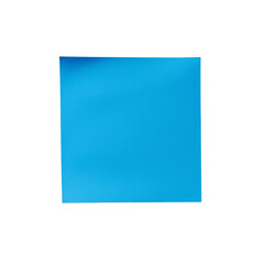 Blue Post-it Note on Transparent Background