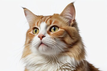 Obraz premium there is a cat that is looking up at something