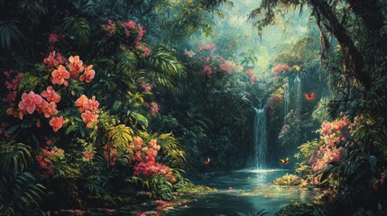 Secret Waterfalls and Blooming Flowers