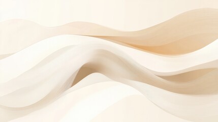 Abstract Beige Wave Background Soft Elegant Creamy Texture