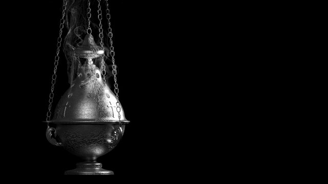 A thurible used to burn incense - 3D illustration