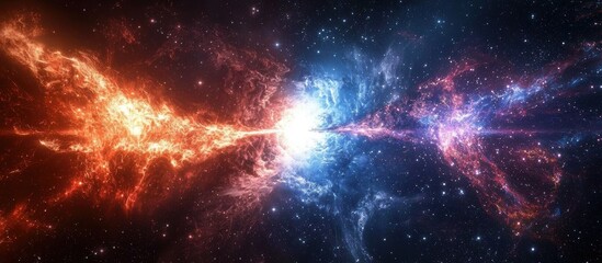 Naklejka premium Exploring Unknown Matter and Energy through AI Art