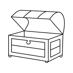 vector illustration of a chest