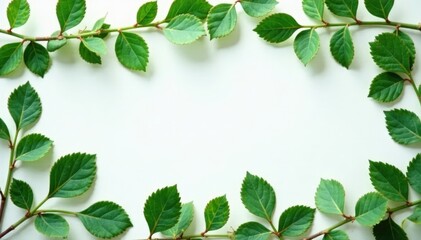 Freshly picked eucalyptus leaves scattered on white paper, fresh, leaves, foliage