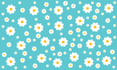 Daisy Pattern Seamless Flower Vector File background
