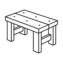 table isolated on white