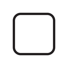 Simple square icon with clean edges, suitable for minimalistic design projects, buttons, or interface elements.