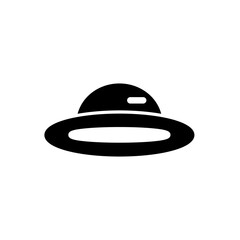 Fototapeta premium solid Beach hat icon with a wide brim and relaxed, casual design. Perfect for summer, vacation, and beach-themed projects.