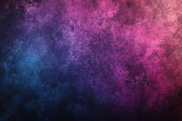 Fototapeta premium Elegant grainy backdrop in deep purple, blue, and black, showcasing a radiant glowing gradient shape, perfect for stylish poster titles or captivating cover designs