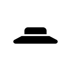 black Hat icon with a simple and stylish design, featuring clean lines. Suitable for fashion, accessories, or branding projects.