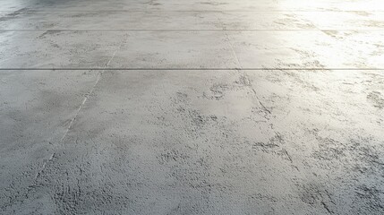 Textured Grey Concrete Floor Surface Showing Tiles