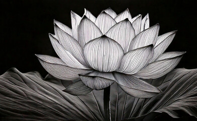 black and white lotus