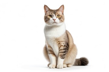 there is a cat sitting on the floor looking at the camera