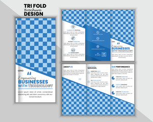 Business Tri-Fold Brochure Template | Clean, Modern & Professional Design | Fully Editable & Print-Ready  | Perfect for Corporate, Marketing, Startups & Agency Branding | High-Quality Brochure Design.