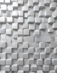 Seamless geometric white square pattern on glossy silver surface, metallic, geometric, modern, texture