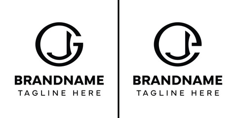 Letters GJ and EJ Monogram Logo, suitable for any business with GJ JG EJ JE initials