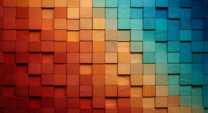 Gradient Squares Modern Architecture Detail Background