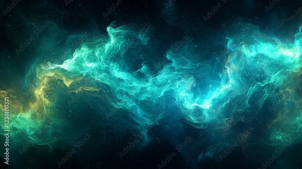 Aufkleber vivid colors blend seamlessly in an ethereal display, accentuating swirling patterns that evoke a se