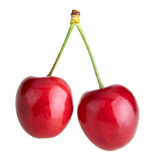 Rfesh cherry on a white background