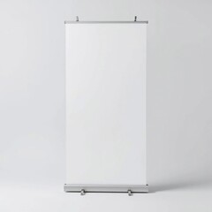 Blank Retractable Banner Stand White Roll Up Display Advertising Mockup Portable Presentation