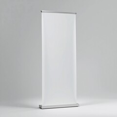 Blank White Retractable Roll Up Banner Stand Display Mockup for Advertising