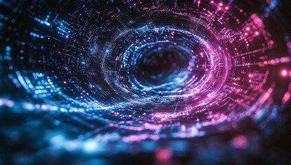 abstract futuristic background like travelling in a black hole