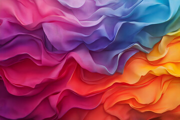 Obraz premium Colorful background with vibrant waves, 3D rendering illustration