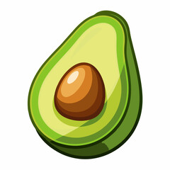 vector illustration of an avocado