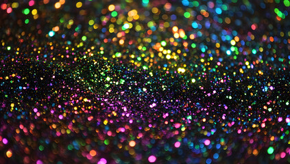 Naklejka premium Rainbow glitter background, shiny and sparkling with bright lights