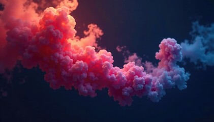 Fragments of smoke drifting through the darkness, shadows, isolated, misty