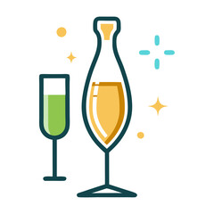 champagne icon design