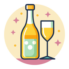 champagne icon design