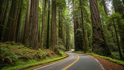 Obraz premium road in the woods