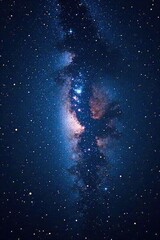 Obraz premium Majestic starry night sky with numerous galaxies and nebulas shining in darkness, galaxies, space, stars