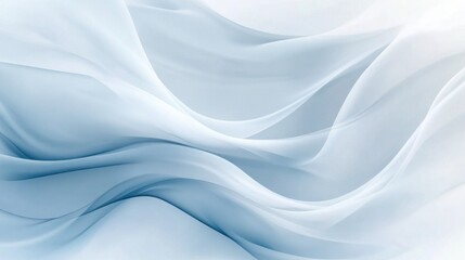 Naklejka premium Abstract flowing fabric in shades of light blue, creating a serene and elegant visual.