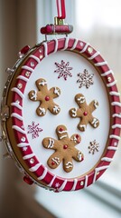 Obraz premium Festive Gingerbread Cookie Christmas Ornament