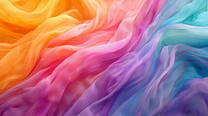 Obraz premium Colorful Flowing Fabric Abstract Background in Soft Pastel Hues