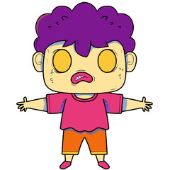 A Boy do a lifting hand