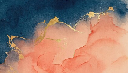 Fototapeta premium Soft watercolor gradient with warm pastel tones, hand-painted texture, artistic and elegant