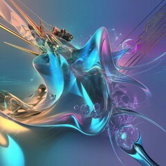 abstract background with waves