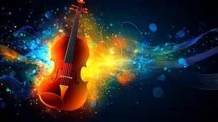 Fototapeta premium Elegant Collection of Classical Wooden String Instruments on White Background