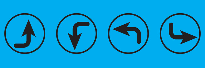 Simple up and down arrows. Upward, downward arrows in green and red isolated on white background, set of two. Flat style eps 10 vector illustration.