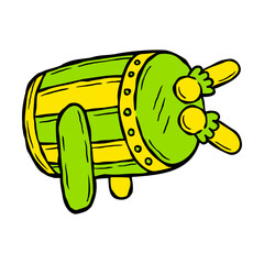 Hand-drawn Bedug Drum