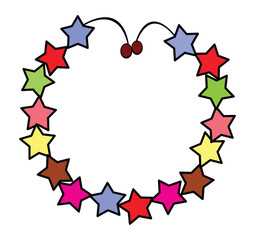 Garland isolated on white background