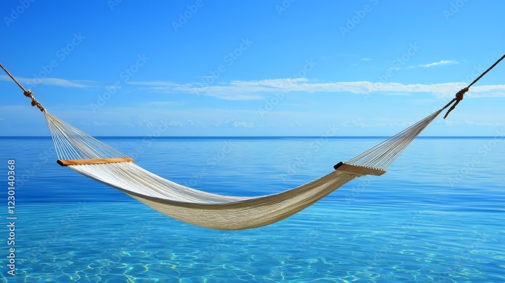Poster private beachfront villa with an open-air lounge infinity pool and hammock under swaying palm trees 