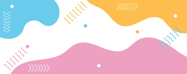 Abstract memphis background. Fluid shapes composition. Eps10