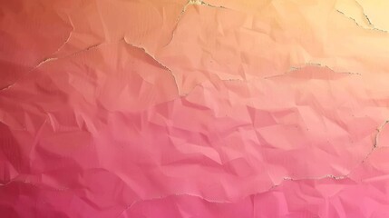 Fototapeta premium Abstract gradient background with crumpled texture in warm pink and orange hues