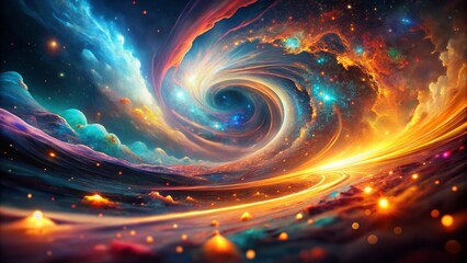 Fototapeta premium Ethereal Gas Cloud Hologram: Low-Light Abstract Art Photography